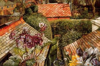 Stanley Spencer : Cookham, Flowers in a Window